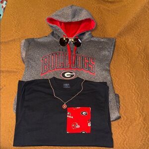 Nike Black and Gray Bulldogs Tee Set